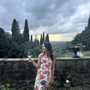 Floral Abercrombie Maxi Dress with Spaghetti Straps